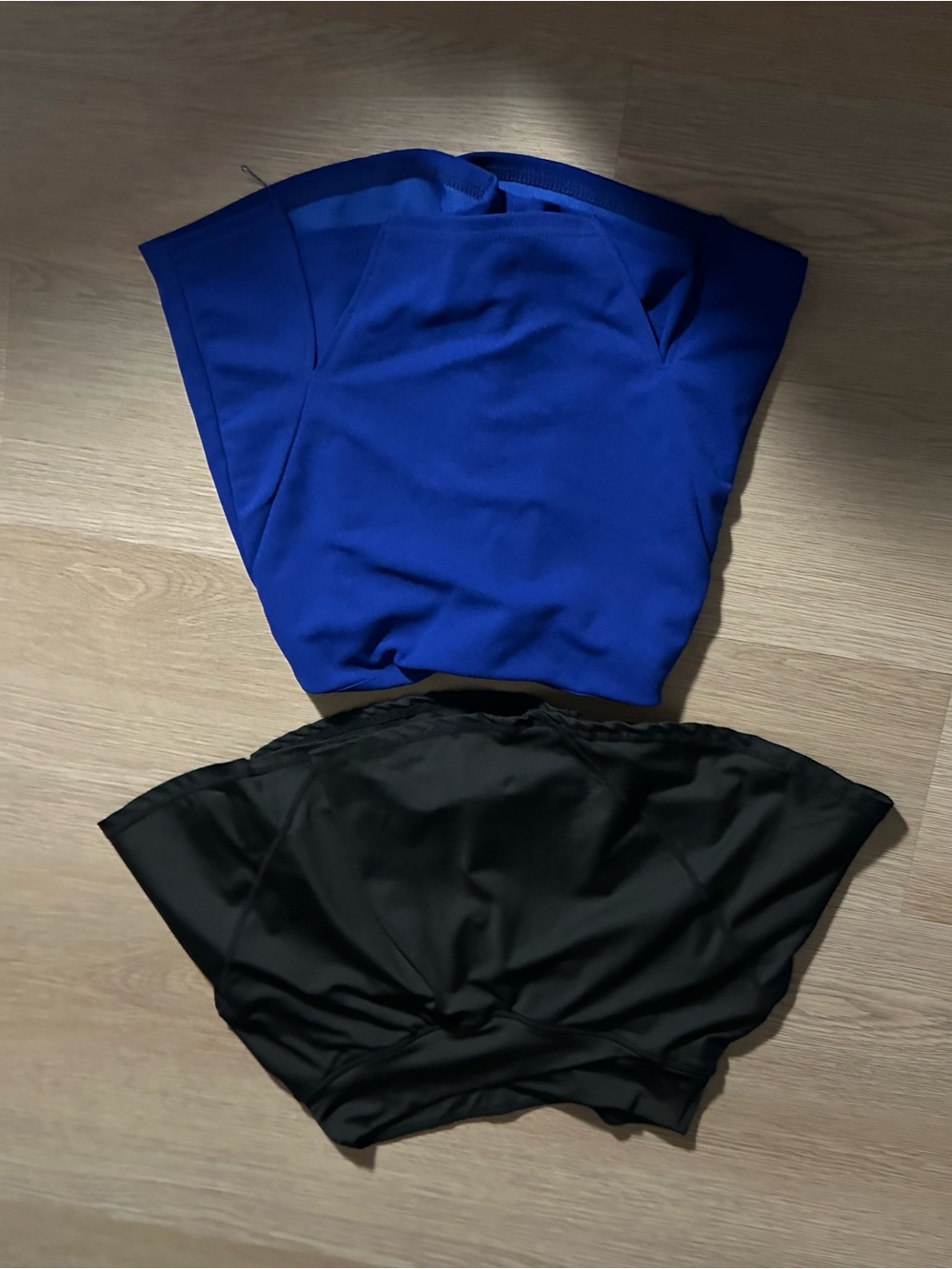 Girls athletic skorts in Royal Blue and Black